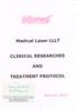 Medical Laser LLLT CLINICAL RESEARCHES AND TREATMENT PROTOCOL. //r6/lbrn4 l.tu /' M'e/*a - //// ESENLER GRUP