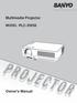 Multimedia Projector PLC-XW56. Owner's Manual MODEL