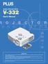 V-332 V-332 DATA PROJECTOR. User s Manual