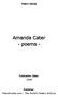 Amanda Cater - poems -