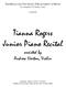 Tianna Rogers Junior Piano Recital assisted by Andrew Horton, Violin