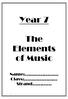 Year 7. The Elements of Music. pg. 1