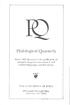 Philological Quarterly