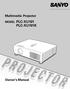 Multimedia Projector MODEL PLC-XU101 PLC-XU101K. Owner s Manual