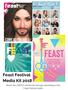 Feast Festival Media Kit Reach the LGBTIQ community through advertising in the Feast Festival Guide