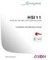 HSI11. Committed. HD/SD SDI VBI/VANC vflex powered encoder. Installation and Operation manual