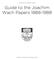Guide to the Joachim Wach Papers