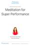 Meditation for Super Performance