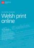 Welsh print online THE INSPIRATION THE THEATRE OF MEMORY: