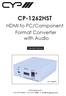 CP-1262HST. HDMI to PC/Component Format Converter with Audio. CIE-Group.com. Operation Manual CP-1262HST