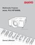 Multimedia Projector. Owner s Manual MODEL PLC-HF10000L. Projection lens not included.
