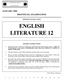 ENGLISH LITERATURE 12