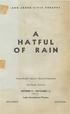 A HATFUL OF RAIN ANN ARBOR MICHIGAN. Twenty-Eighth Season-Second Production. Ted Heusel, Director ANN ARBOR CIVIC THEATRE