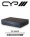 CP-255ID CV, SV, VGA and DVI to DVI Scaler / Converter OPERATION MANUAL