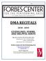 DMA RECITALS GUIDELINES, FORMS, AND HELPFUL HINTS