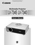 LV-7345 LV Multimedia Projector. E English. Owner s Manual