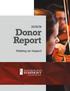 Donor Report. Making an Impact