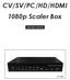 CV/SV/PC/HD/HDMI 1080p Scaler Box