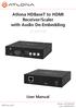 Atlona HDBaseT to HDMI Receiver/Scaler with Audio De-Embedding