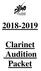 Clarinet Audition Packet