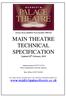MAIN THEATRE TECHNICAL SPECIFICATION