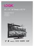 42 / 47 3D Ready LCD TV. Instruction Manual L423CD11 L473CD11
