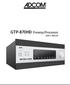 GTP-870HD Preamp/Processor User s Manual