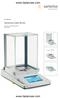 Sartorius Cubis Series User Manual Precision and Analytical Scales MSA Models