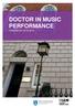 DOCTOR IN MUSIC PERFORMANCE HANDBOOK