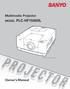 Multimedia Projector. Owner s Manual MODEL PLC-HF15000L. Projection lens not included.