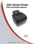 5351 Series Printer Parts Information Manual