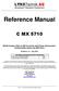 Broadcast Television Equipment. Reference Manual C MX 5710