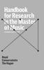 Handbook for Research in the Master of Music. Academic year 2018/19