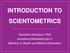 INTRODUCTION TO SCIENTOMETRICS. Farzaneh Aminpour, PhD. Ministry of Health and Medical Education