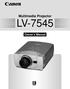 Multimedia Projector LV Owner s Manual. E English