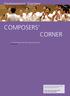 COMPOSERS CORNER. Composers Corner. A Conversation with John August Pamintuan. Cara Tasher