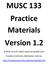 MUSC 133 Practice Materials Version 1.2
