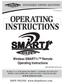 Wireless SMART1+ Remote Operating Instructions. P/N Rev. A