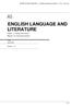 AS ENGLISH LANGUAGE AND LITERATURE Paper 1: Views and Voice Report on the Examination