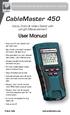 CableMaster 450. User Manual. Voice, Data & Video Tester with Length Measurement