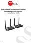Dual Antenna Wireless Multi-Channel Expandable HDMI Extender Installation Guide