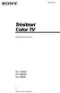 Trinitron Color TV. Operating Instructions KV-13M42 KV-20M42 KV-20S by Sony Corporation