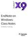EndNote on Windows: Class Notes. EndNote Training