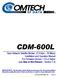 CDM-600L. Part Number MN/CDM600L.IOM Revision 2