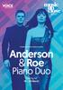 Tour Partner. Chamber Music New Zealand presents. Anderson & Roe. Piano Duo. Touring NZ March