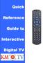 Quick. Reference. Guide to. Interactive. Digital TV -1-
