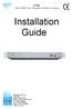 Installation Guide. CTI/8 RS422/BBVCoax Telemetry Interface 8 channel. Building Block Video Ltd., 17 Apex Park,
