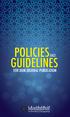 POLICIES AND GUIDELINES FOR IIUM JOURNAL PUBLICATION