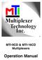 MTI-9CD & MTI-16CD Multiplexers Operation Manual