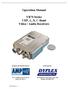 Operation Manual. VR75 Series UHF, L, S, C-Band Video / Audio Receivers